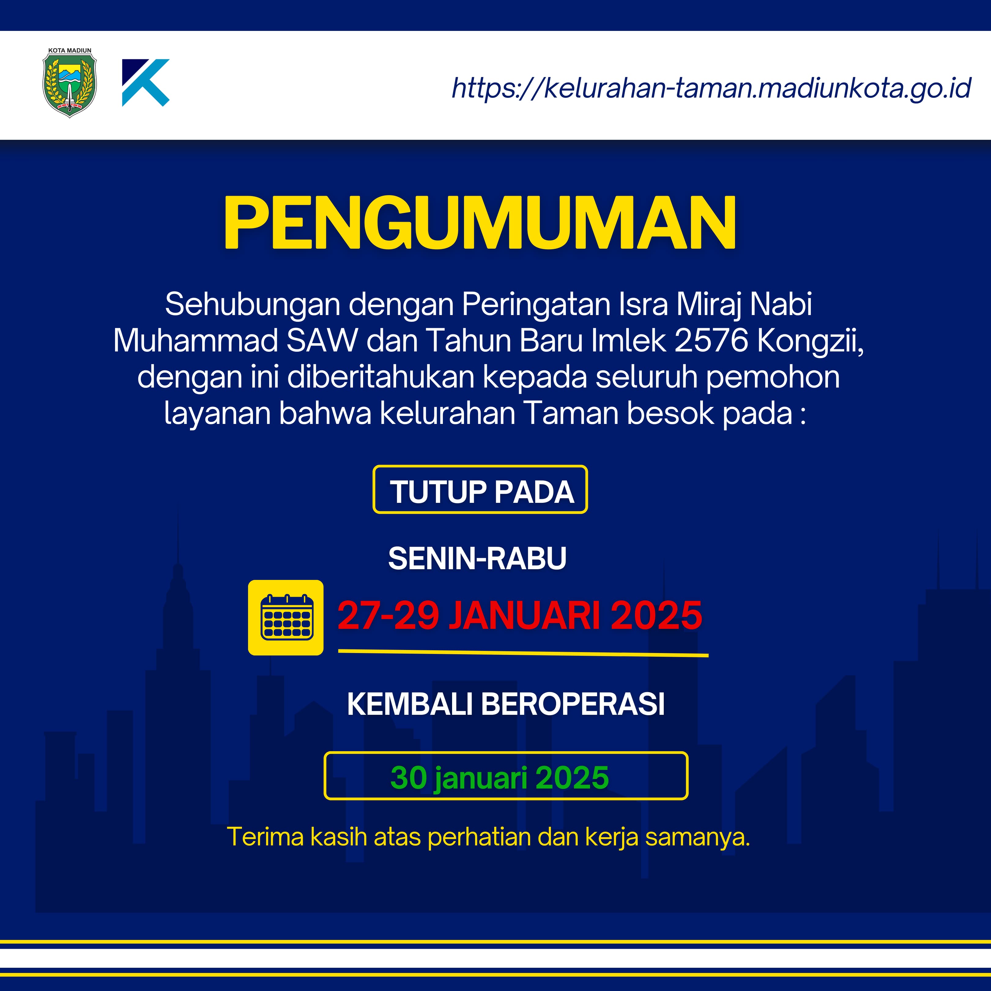 informasi pelayanan kantor kelurahan