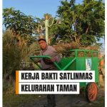 Kerja Bakti Satlinmas Kelurahan Taman