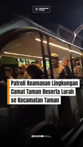 Patroli Keamanan Lingkungan, Camat Taman Beserta Lurah Se Kecamatan Taman